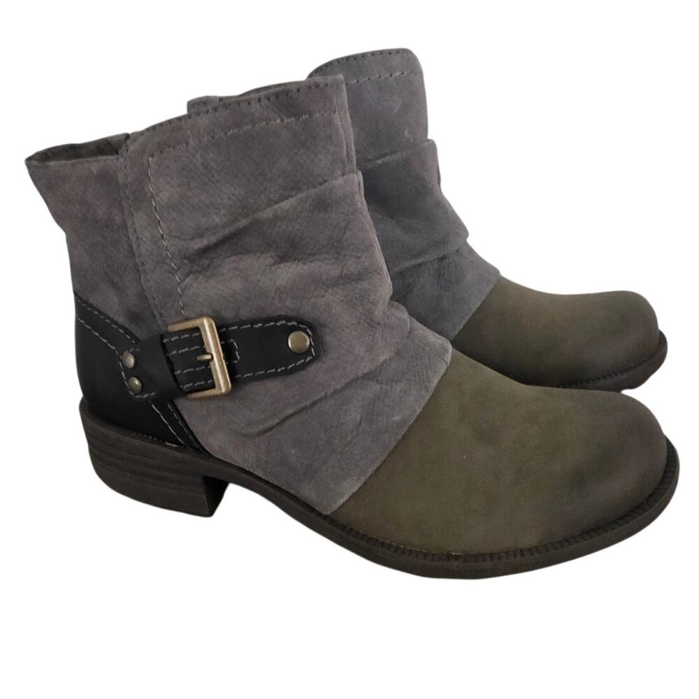 Earth Origins Phoenix Dark Olive/Stone Boots, Size 6